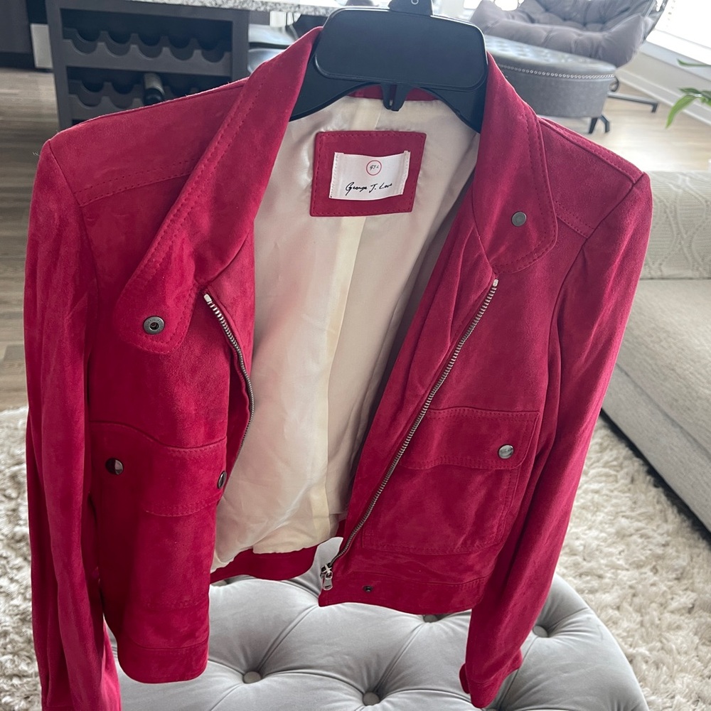Giorgio Fiorelli Vibrant Red Bomber Jacket